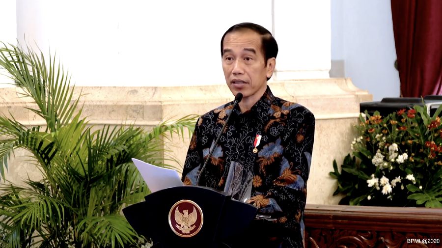 Presiden Joko Widodo  dalam Kick Off Meeting Pemeriksaan atas Pengelolaan dan Tanggung Jawab Keuangan Negara dalam Pandemi(Tangkapan Layar Youtube Sekretariat Presiden)