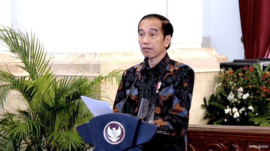 Presiden Joko Widodo  dalam Kick Off Meeting Pemeriksaan atas Pengelolaan dan Tanggung Jawab Keuangan Negara dalam Pandemi(Tangkapan Layar Youtube Sekretariat Presiden)