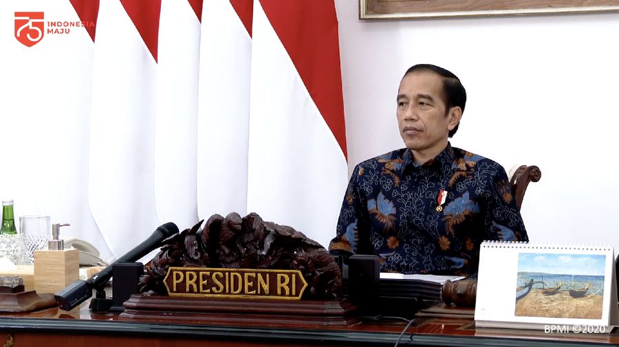 Presiden Joko Widodo dalam Rapat Terbatas “Lanjutan Pembahasan Persiapan Pelaksanaan Pilkada Serentak“ (Tangkapan Layar Youtube Sekretariat Presiden)