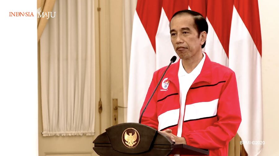 Presiden Joko Widodo dalam Acara Puncak Hari Olahraga Nasional XXXVII Tahun 2020 (Tangkapan Layar Youtube  Sekretariat Presiden)