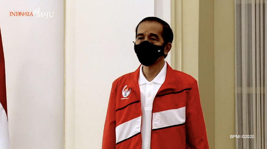 Presiden Joko Widodo dalam Acara Puncak Hari Olahraga Nasional XXXVII Tahun 2020 (Tangkapan Layar Youtube  Sekretariat Presiden)