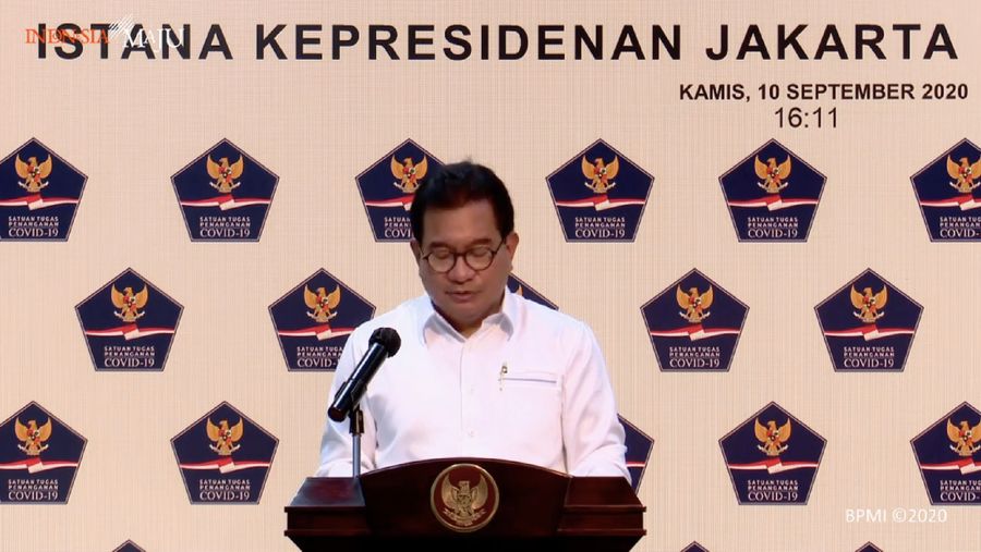 Juru Bicara Satuan Tugas Penanganan Covid-19 Wiku Adisasmito (Tangakapan Layar Youtube Sekretariat Presiden)