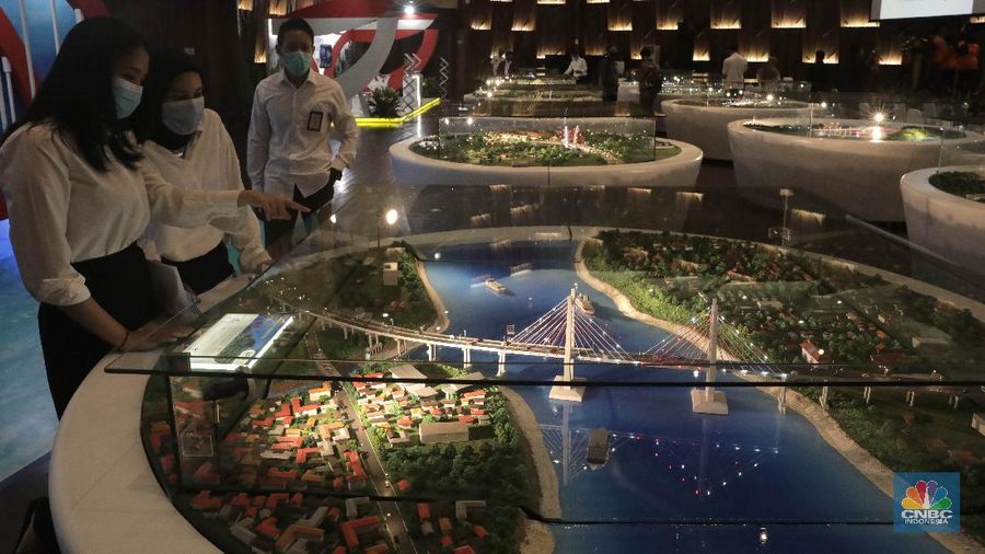 Miniatur Jembatan Ikonik yang Dibangun Kementerian PUPR (CNBC Indonesia/ Muhammad Sabki)