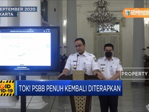 Tok! PSBB Penuh Kembali Diterapkan di Jakarta