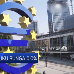 ECB Tahan Suku Bunga 0,0%