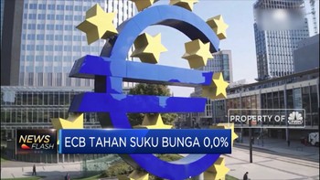 ECB Tahan Suku Bunga 0,0%