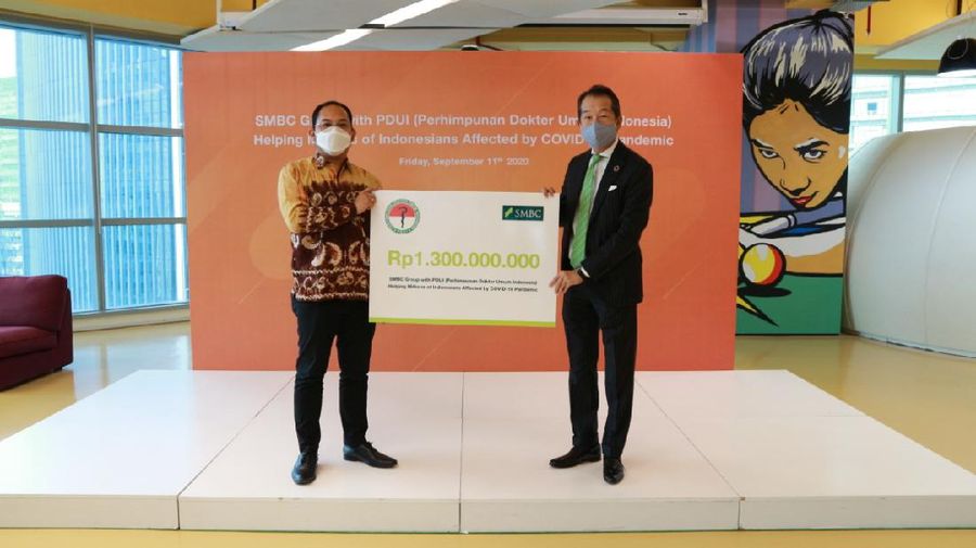 SMBC Group Serahkan Bantuan Penanganan COVID-19 Senilai Rp 1,3 Miliar Kepada PDUI (Dok. BTPN)