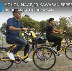 Mohon Maaf, 10 Kawasan Sepeda di Jakarta Ditiadakan
