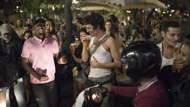People gather at a bar in Marseille, southern France, Saturday, Sept. 12, 2020. French Prime Minister Jean Castex warned that the virus situation is 