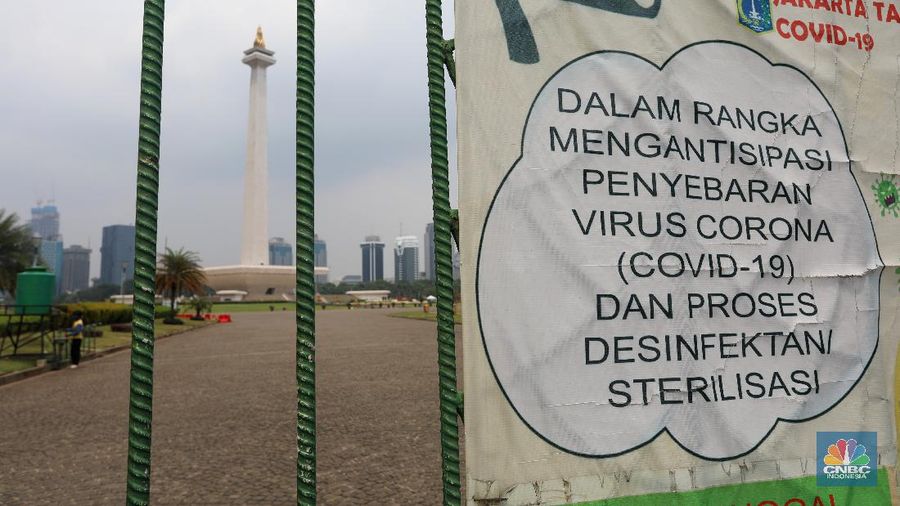 Ilustrasi tempat wisata yang ditutup saat PSBB. (CNBC Indonesia/Anderan Kristianto)