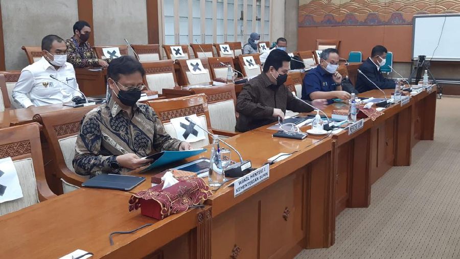 Rapat komisi VI DPR RI. (CNBC Indonesia/Monica Wareza)