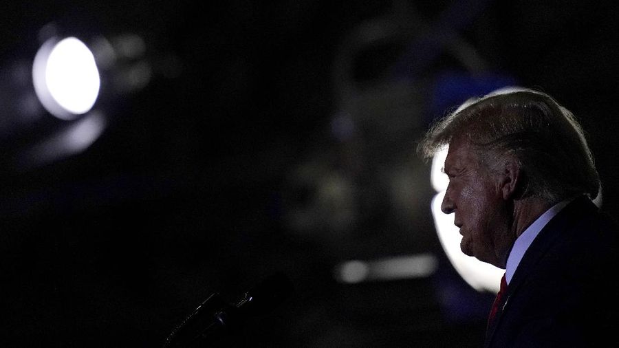 Sekitar ratusan pendukung calon presiden petahana Amerika Serikat, Donald Trump, yang mengikuti kampanye terbuka di Nevada. AP/Andrew Harnik