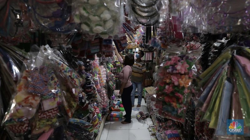 Pedagang pasar Gembrong, Jakarta. CNBC Indonesia/Muhammad Sabki)