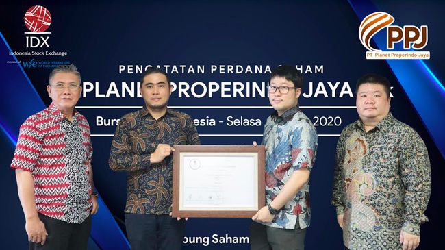 Listing Di Papan Akselerasi Saham Planet Properindo Melesat