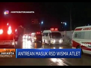 Viral! Antrean Ambulans Pasien Covid-19 Masuk RSD Wisma Atlet
