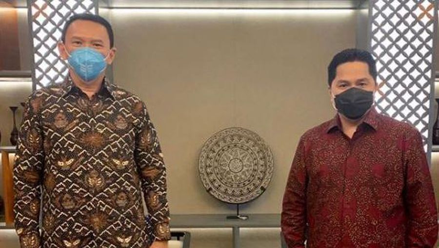Komisaris Utama Pertamina Basuki BTP Ahok dan Menteri BUMN Erick Thohir (Instagram/ Basukibtp)