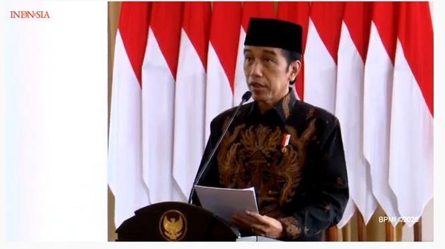 Jokowi di Peresmian Pembukaan Konferensi Besar XXIII Gerakan Pemuda Ansor Tahun 2020, 18 September 2020 (Tangkapan Layar BPMI 2020)