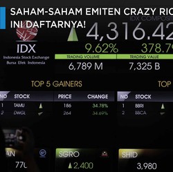 Saham-saham Emiten Crazy Rich RI Ngamuk, Ini Daftarnya!