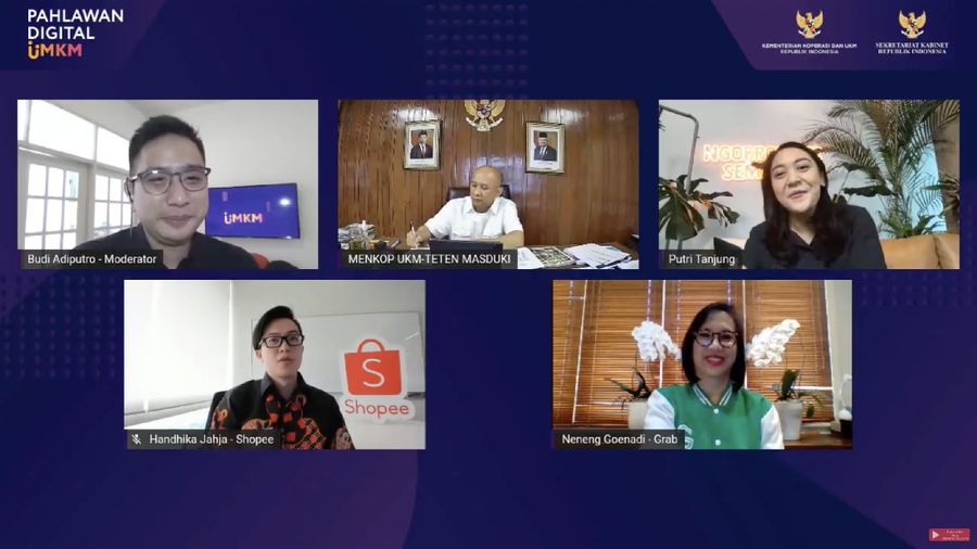 Press Conference Pahlawan Digital UMKM - 30 Inovator Digital Umkm (Tangkapan Layar Youtube KemenkopUKM)
