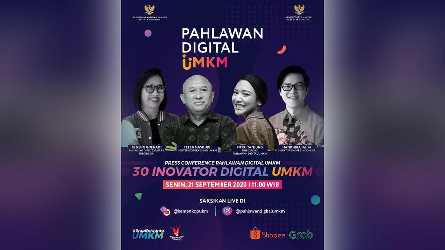 Press Conference Pahlawan Digital UMKM - 30 Inovator Digital Umkm (Tangkapan Layar Youtube KemenkopUKM)