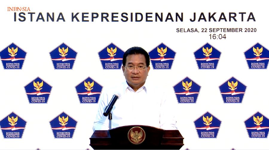 Juru Bicara (Jubir) Satuan Tugas (Satgas) Penanganan Covid-19 Wiku Adisasmito saat memberi keterangan Pers terkait Perkembangan Penanganan Covid-19. (Tangkapan Layar Youtube)