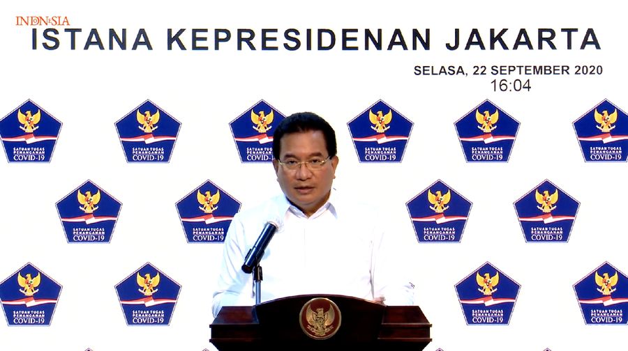 Juru Bicara (Jubir) Satuan Tugas (Satgas) Penanganan Covid-19 Wiku Adisasmito saat memberi keterangan Pers terkait Perkembangan Penanganan Covid-19. (Tangkapan Layar Youtube)