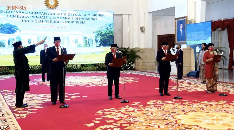 Pelantikan Ketua Dewan Komisioner Lembaga Penjamin Simpanan Purbaya Yudhi Sadewa (Tangkapan Layar Youtube Sekretariat Presiden)
