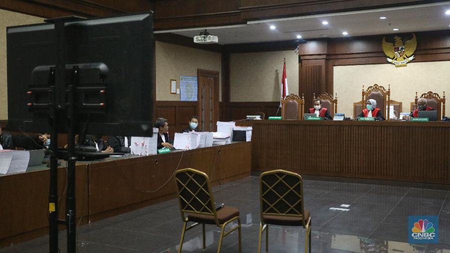 SIdang Tuntutan Jiwasraya (CNBC Indonesia/Andrean Kristianto)