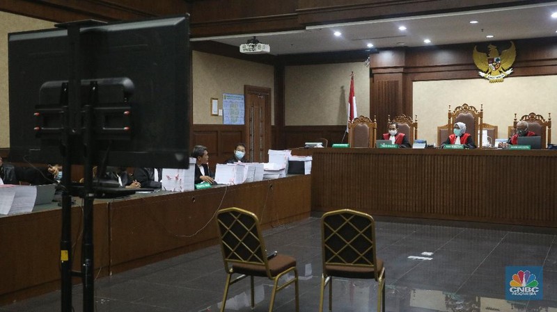 SIdang Tuntutan Jiwasraya (CNBC Indonesia/Andrean Kristianto)