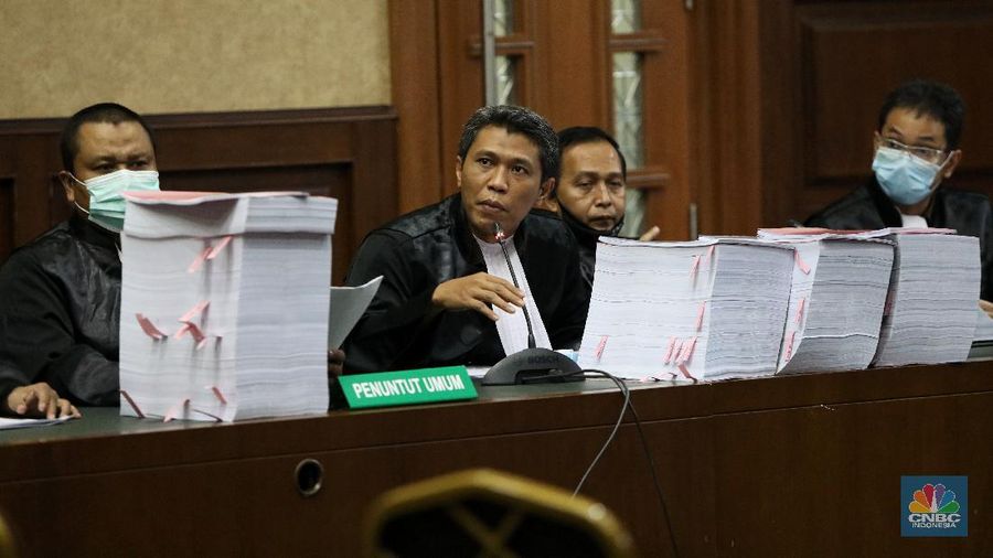 SIdang Tuntutan Jiwasraya (CNBC Indonesia/Andrean Kristianto)