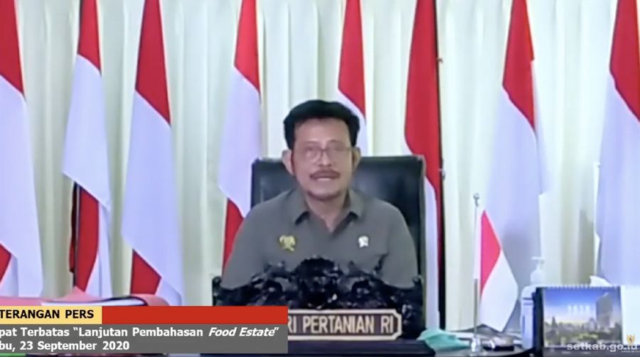Syahrul Yasin Limpo di Keterangan Pers Rapat Terbatas 