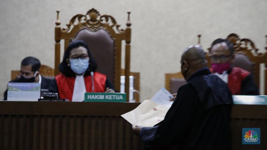 Sidang Tuntutan Jiwasraya (CNBC Indonesia/Tri Susilo)