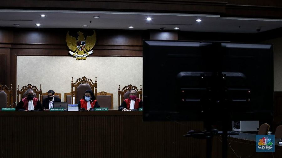 Sidang Tuntutan Jiwasraya (CNBC Indonesia/Tri Susilo)