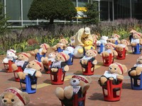 Bukan Manusia, Puluhan Teddy Bear Demo Untuk PKL Korsel