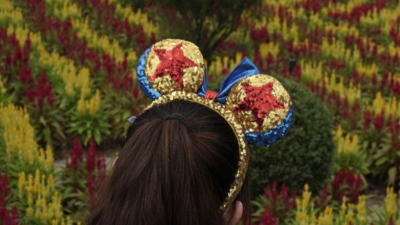 Visitors wearing face masks line up to take photos with the iconic cartoon characters Donald Duck and Daisy Duck at the Hong Kong Disneyland, Friday, Sept. 25, 2020. Hong Kong Disneyland reopened its doors to visitors after closed temporarily due to the coronavirus outbreak. (AP Photo/Kin Cheung)