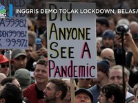 Inggris Demo Tolak Lockdown, Belasan Luka