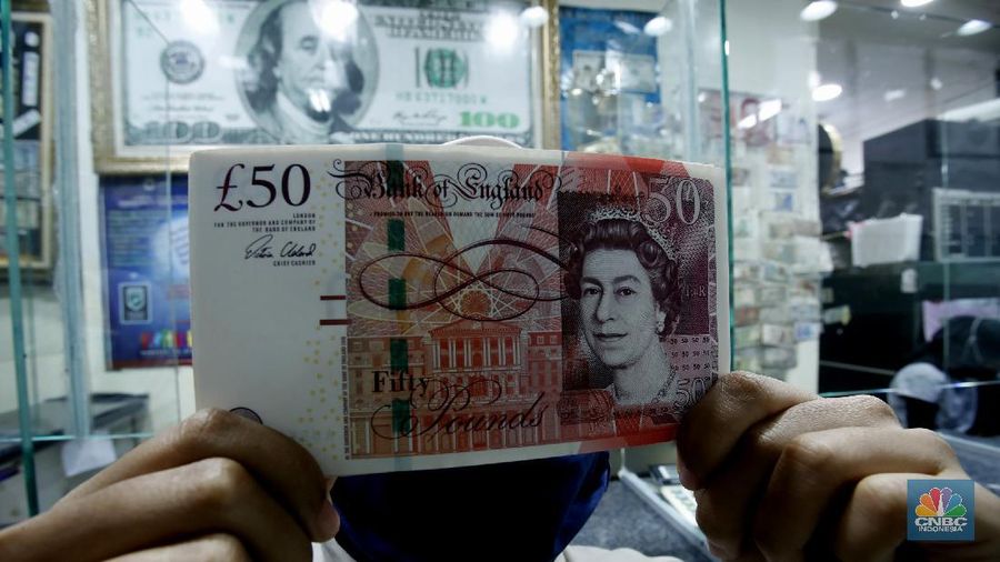 Ilustrasi Poundsterling Inggris