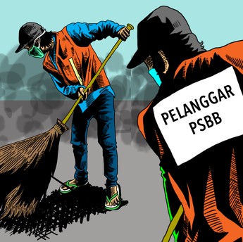Nggak Pakai Masker di DKI? Kena Sanksi Denda & Pakai Rompi