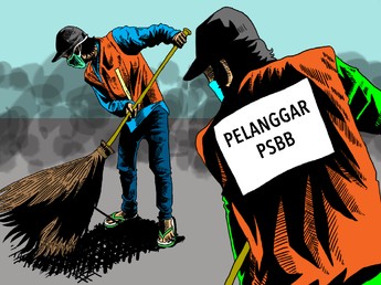 Nggak Pakai Masker di DKI? Kena Sanksi Denda & Pakai Rompi