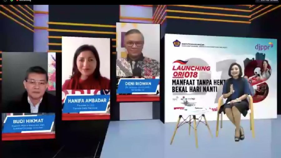 Launching Obligasi Negara Ritel seri ORI018 secara virtual (Tangkapan Layar)