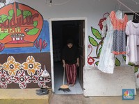 Foto: Suasana di Kampung Batik Cibuluh, Bogor, beberapa waktu lalu. (CNBC Indonesia/Muhammad Sabki)