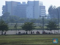 Minggu Pagi, Menhub Kunker Sambil Sepedaan di BSD City