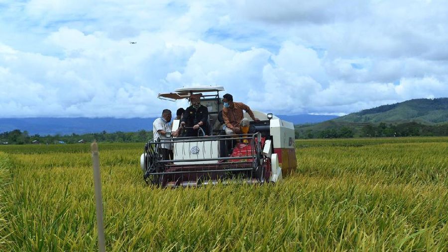 Menteri Pertanian (Mentan) Syahrul Yasin Limpo melakukan kunjungan kerja optimalisasi lahan di Desa Margo Mulyo, Kecamatan Kao Barat, Kabupaten Halmahera Utara, Pulau Buru, Kepulauan Maluku, Minggu (4/10/2020). Dok.Kementan