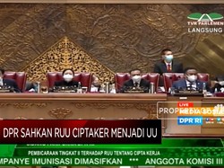 Ketok Palu! RUU Ciptaker Sah Menjadi UU