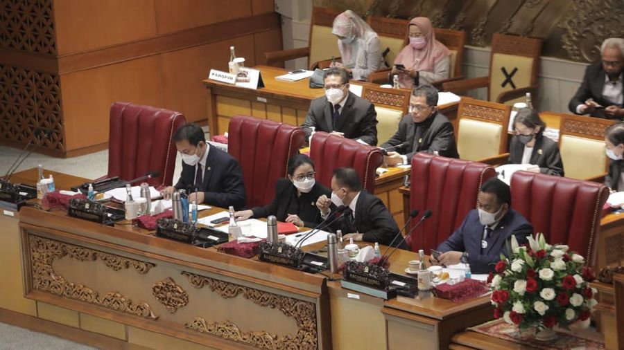 Suasana sidang paripurna DPR RI. (CNBC Indonesia/Muhammad Sabki)