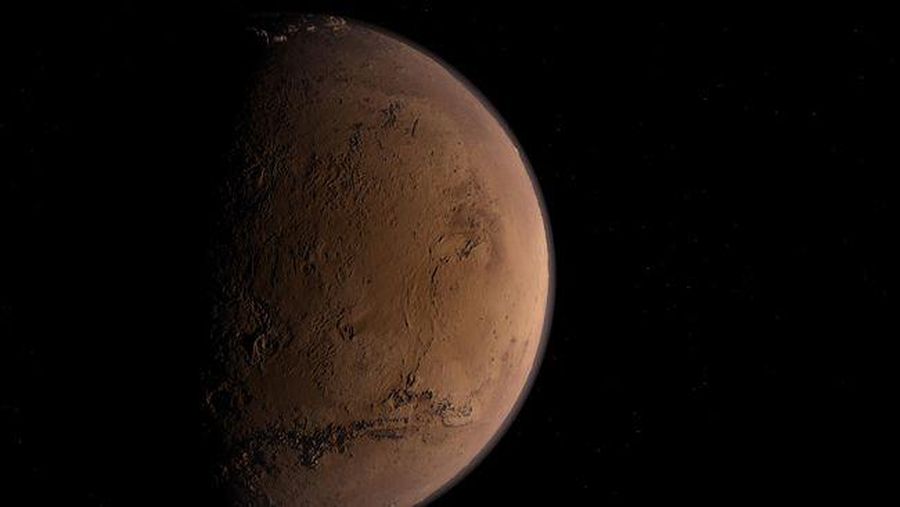 Ilustrasi planet Mars. (DasWortgewand/Pixabay)