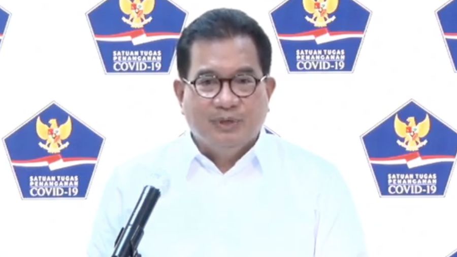 Wiku Adisasmito juru bicara gugus tugas percepatan penanganan Corona memberi Keterangan Pers Juru Bicara terkait Update Data Covid-19 Nasiona. (Youtube/Sekretariat Presiden)