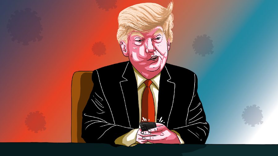 Infografis/ Belum sembuh dari Corona, Trump bikin onar di Twitter & Facebook/Aristya Rahadian