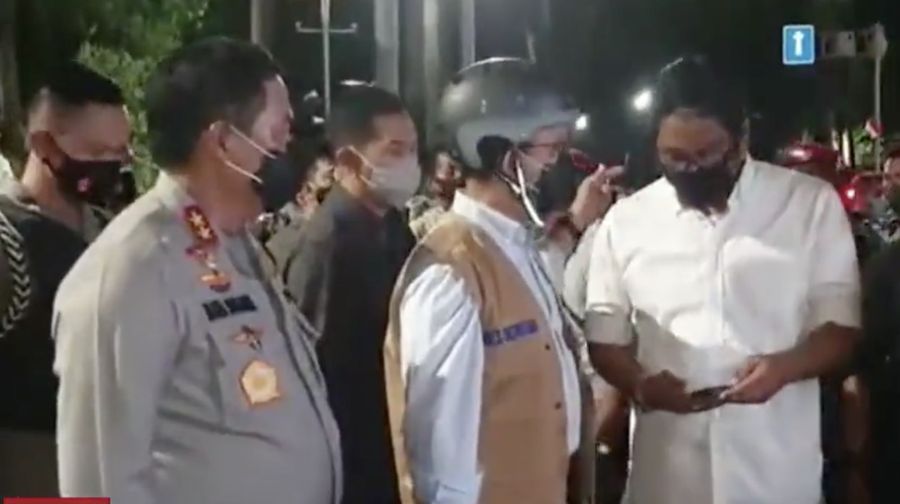 Anies dan Kapolda turun ke lokasi demo. (Tangkapan layar DetikTV)