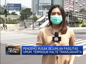 Begini Kondisi Halte Transjakarta Usai Aksi Demo UU Ciptaker
